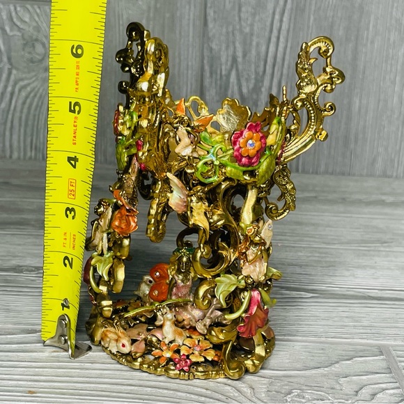 RARE Kirks Folly Fairies Bunny Candle Holder Stand  Fairyland Fantasy Magical - Picture 11 of 16